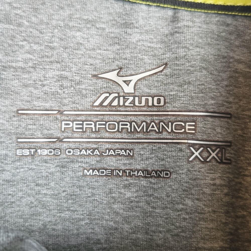 Mizuno Pullover Mens 2XL Gray Performance 1/4 Zip Long Sleeve Training Top - Picture 7 of 13